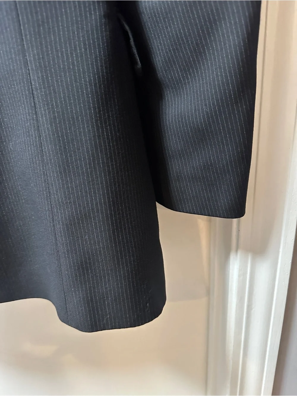 2 Men’s Black Suit Jackets 40L & 38R Repair Lot Midtown Man Marc Tulio Stretch